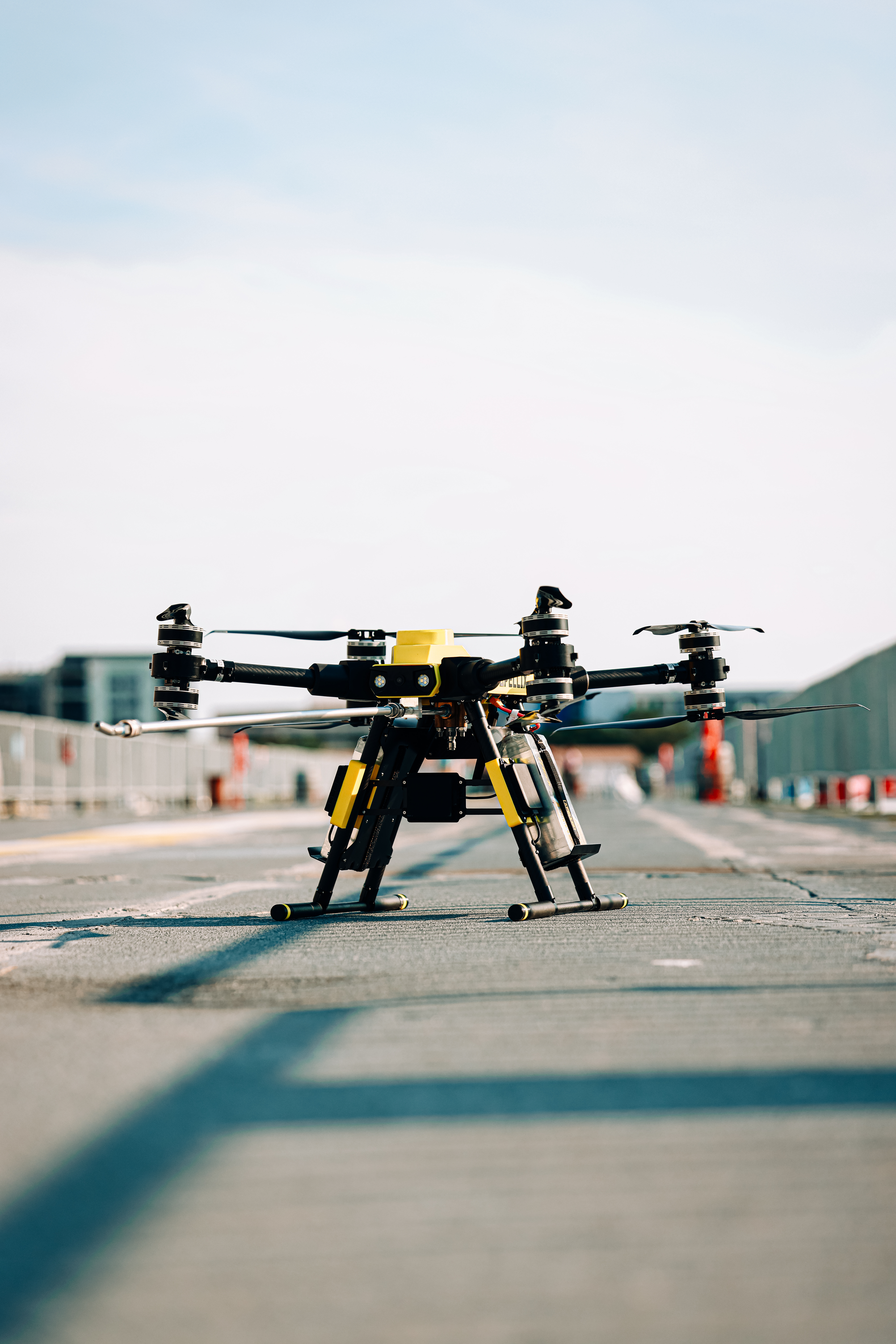 Apellix drone operating at Navy yard facility