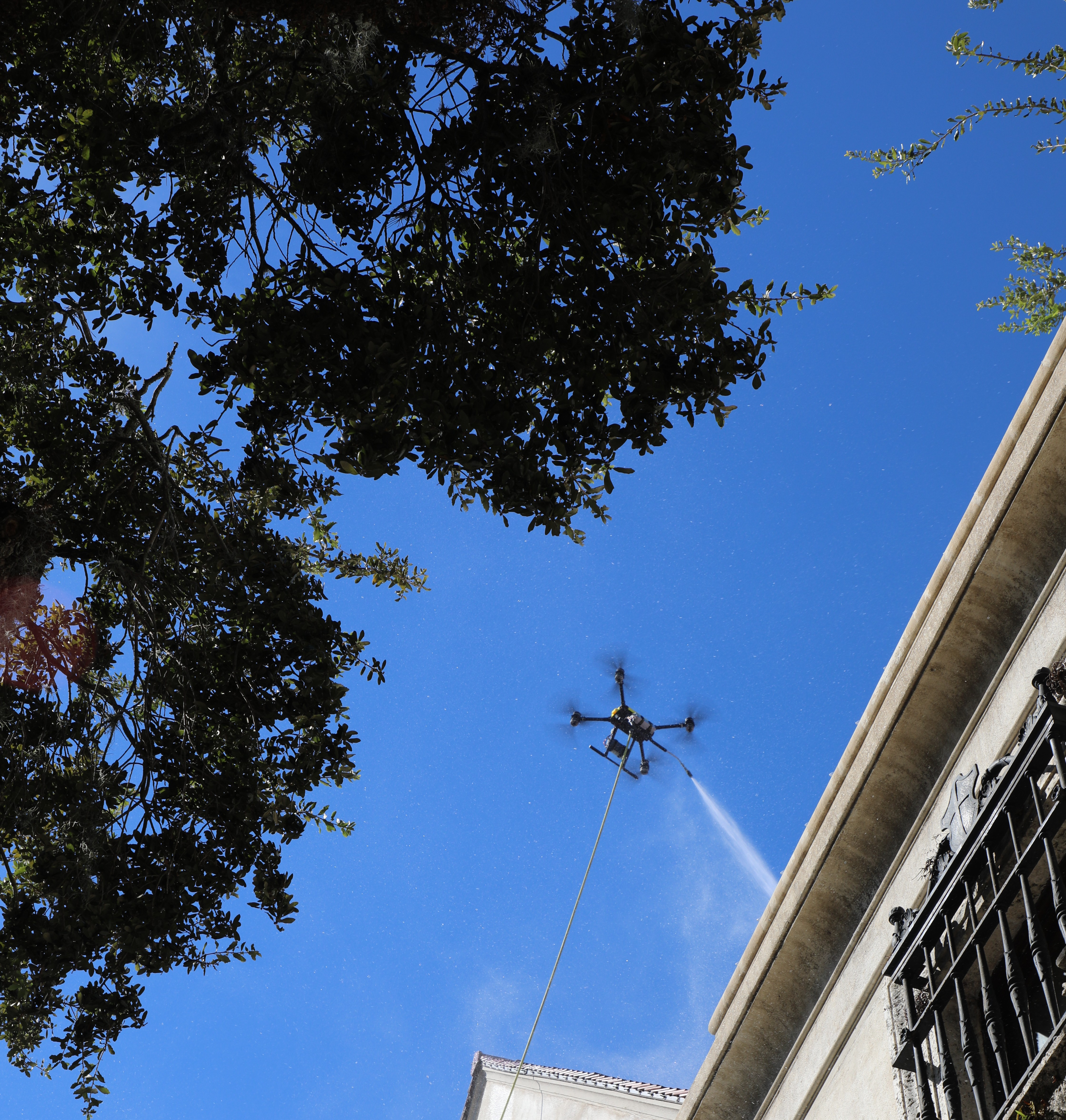 Apellix drone cleaning university campus building